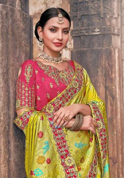 PRERANA AIRAVAT SILK 2001 TO 2008 WEDDING SAREES WITH DESIGNER BLOUSES